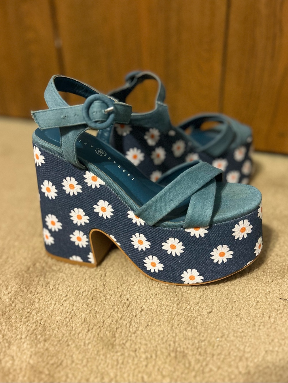 Dolls Kill-Denim Daisy Platform Mules - Picture 3 of 4